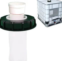 Outlet OBOSOE IBC-tanklock med nylonfilter 165mm | Vattentankslock med tvättbart filter | För regnvattentankar & vattenlagring Bevattning
