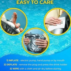 Hot OBOSOE Inflatable Drink Holder för Pool och Badkar – Flytande matbricka,Perfekt för Sommarens Pooltillbehör Pool- & Spatillbehör