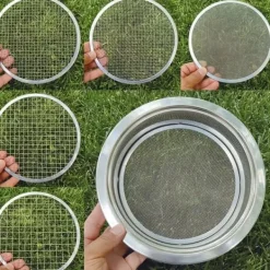 Hot OBOSOE Jordsåll av rostfritt stål – Sållningsset med 5 utbytbara såll (1 mm, 3 mm, 6 mm, 9 mm, 12 mm) – Trädgårdssåll för jord, sand, sten, filtrering | CDON Jord & Sand
