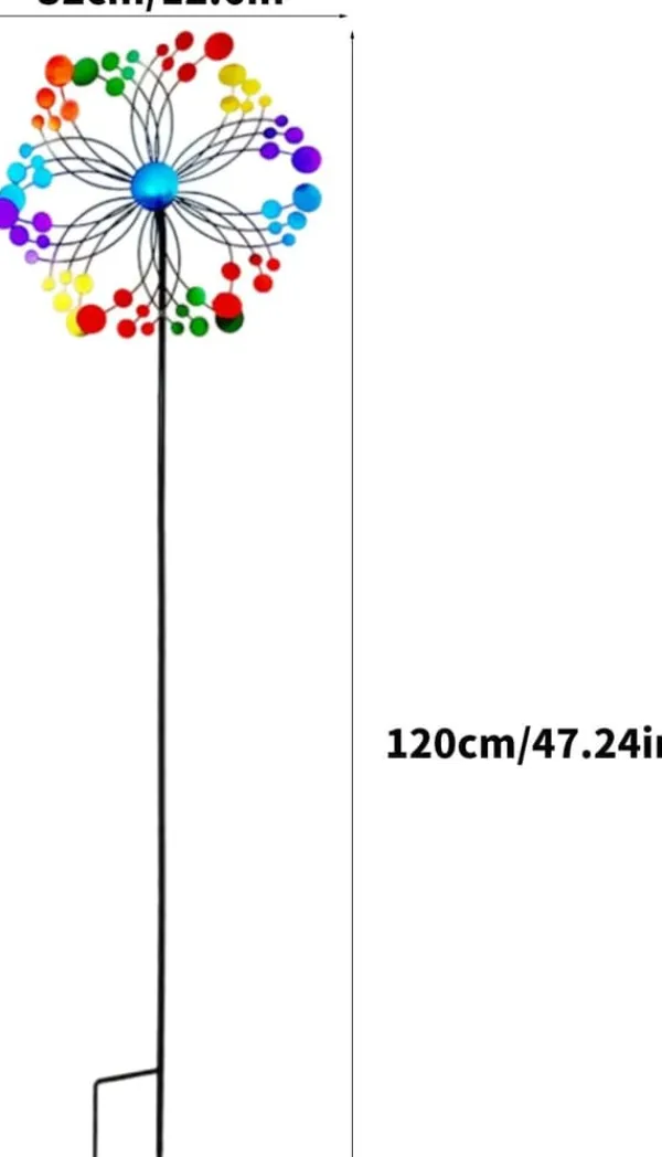 OBOSOE Metall Vindspel – 3D Kinetic Roterande Vindsnurra för Trädgård, Balkong & Uteplats, Batterifri
