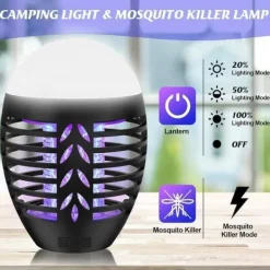 OBOSOE Myggdödare Utomhus 5W – Mygglampa med LED och IP66 Skydd, Effektiv Mot Insekter
