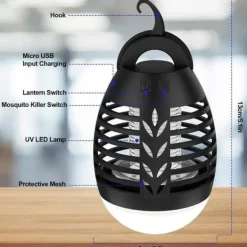 OBOSOE Myggdödare Utomhus 5W – Mygglampa med LED och IP66 Skydd, Effektiv Mot Insekter