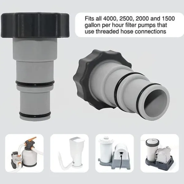 OBOSOE 2-Pack Poolslangadapter för Intex-Pumpar – Slangadapter för Pool Passar 32/ 38 mm Invändig Gänga