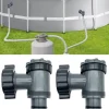 Clearance OBOSOE 2-pack slangkopplingar med vattenstopp – För 1,5-tums poolslang – Passar filterpumpar Pool- & Spatillbehör