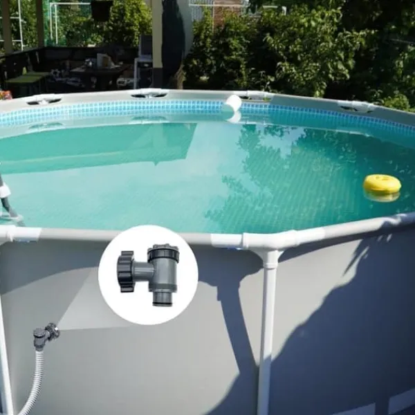 Clearance OBOSOE 2-pack slangkopplingar med vattenstopp – För 1,5-tums poolslang – Passar filterpumpar Pool- & Spatillbehör