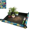 Outlet OBOSOE Planteringsmatta/krukbrickor/Krukfat - Skyddsduk för Omplantering (75x75 cm), Vattentät & Vikbar Krukor & Växtbehållare