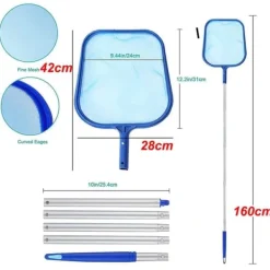 Best OBOSOE Poolhåv/Poolskummarhåv/Håv med Teleskopisk Stålstång - 160 cm Utdragbar Lövskummar för Pool & Spa | Till Under- & Uppbyggd Pool, Damm & Bastu | CDON Pool- & Spatillbehör