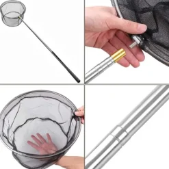 New OBOSOE Poolhåv/Poolskummarhåv/Håv med Teleskopisk Stålstång - 147 cm Utdragbar Lövskummar för Pool & Spa | Till Under- & Uppbyggd Pool, Damm & Bastu | CDON Pool- & Spatillbehör