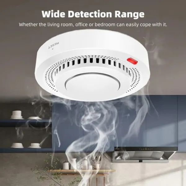 Hot OBOSOE Smart WiFi-brandvarnare – Trådlös rökdetektor med appnotis (batteri ingår ej) Rök- & Koloxiddetektorer