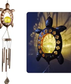 OBOSOE Solpowerad Sköldpadds-Vindspel - Fräsch Utomhusdekoration till Trädgård & Gräsmatta | Perfekt Present till Mamma/Mormor