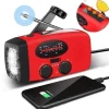 Best OBOSOE Vevradio med Solceller, Ficklampa och 2000mAh Powerbank SOS, röd Beredskapsplaner
