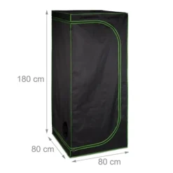 Outlet Odlings tält, 200x240x120 cm, Svart Växthus