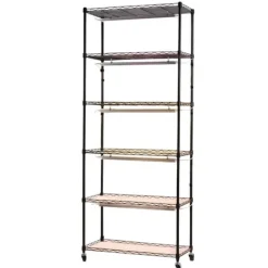 Odlingshylla med växtbelysning - Inomhus växtställ 6 våningar - 180 cm - Hjul - Timer 4/9/14 h - 150 W fullspektrum 3 färger - För fröstart