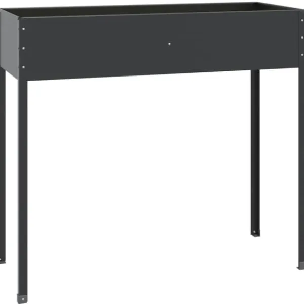 Outlet Odlingslåda antracit 100,5x40,5x90 cm galvaniserat stål Planteringsbänkar