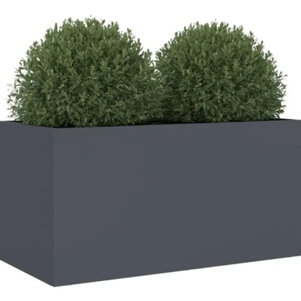 vidaXL Odlingslåda antracit 62x30x29 cm stål