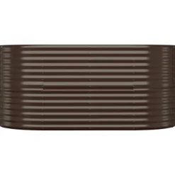 vidaXL Odlingslåda galvaniserat stål 152x80x68 cm brun