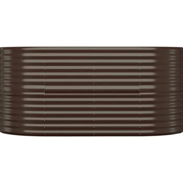 vidaXL Odlingslåda galvaniserat stål 152x80x68 cm brun
