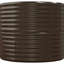 vidaXL Odlingslåda galvaniserat stål 152x80x68 cm brun