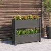 vidaXL Odlingslåda grå 77x25x66 cm massiv furu