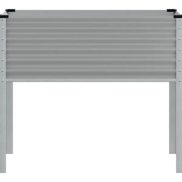 vidaXL Odlingslåda grå 100x45x90 cm stål