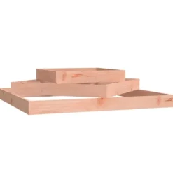 Odlingslåda i massiv douglas med 3 nivåer | Storlek: 112x112x27 cm | Färg: Naturlig träfinish Krukor & Växtbehållare