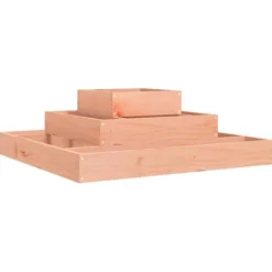 Sale Odlingslåda i massiv douglas med 3 nivåer för växter | Storlek: 80x80x27 cm Krukor & Växtbehållare