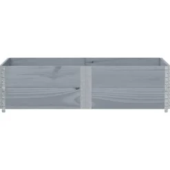 Discount Odlingslåda i massiv furu - Staplingsbar och vikbar design | Färg: Grå | Storlek: 150x100 cm Planteringsbänkar