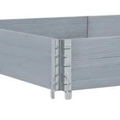 Discount Odlingslåda i massiv furu - Staplingsbar och vikbar design | Färg: Grå | Storlek: 150x100 cm Planteringsbänkar