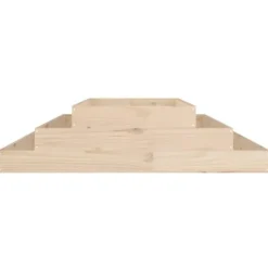 New Odlingslåda i massiv furu - Planteringslåda med 3 djup | Storlek: 110x110x27 cm Planteringsbänkar