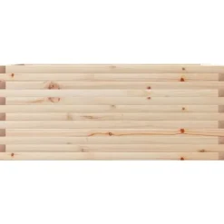 Odlingslåda i massivt furuträ - Robust och rymlig | Storlek: 110x60x45,5 cm | Färg: Natur