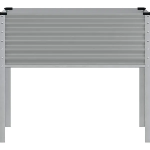Odlingslåda i stål - Väderbeständig planteringslåda | Färg: Grå | Storlek: 100x41x90 cm