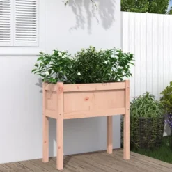 Odlingslåda med ben i Douglas - Planteringslåda | Storlek: 70x31x70 cm | Färg: Träbeige