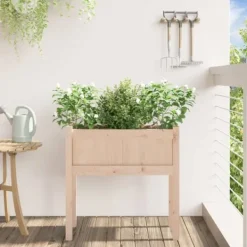vidaXL Odlingslåda med ben 70x31x70 cm massiv furu