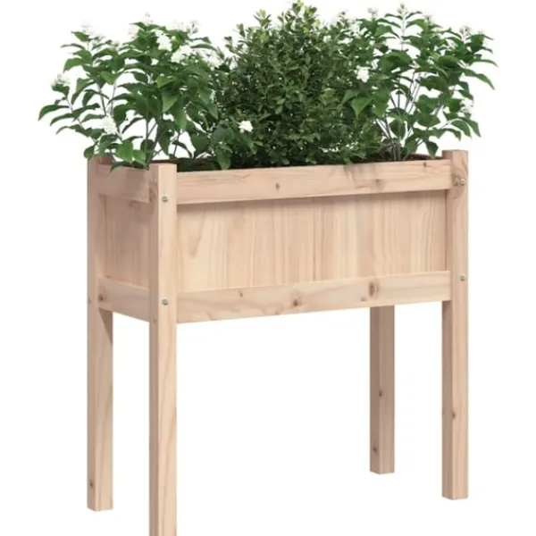 vidaXL Odlingslåda med ben 70x31x70 cm massiv furu