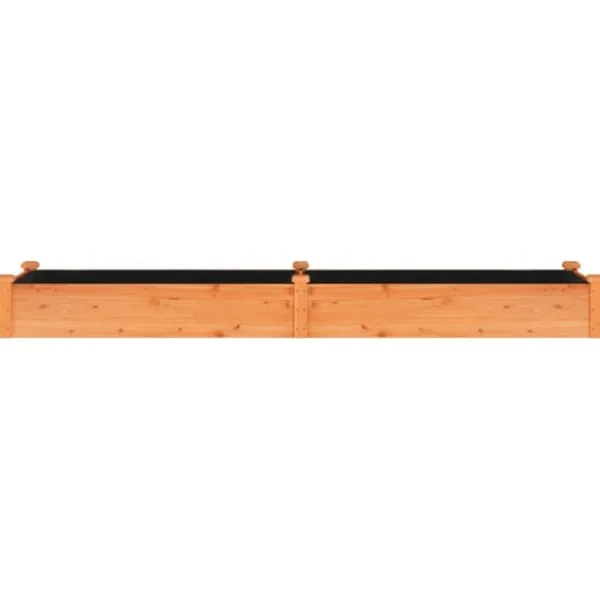 Sale Odlingslåda med foder brun 240x60x25 cm massivt granträ Planteringsbänkar