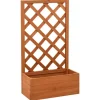 Sale Odlingslåda med spaljé orange 50x25x90 cm massivt granträ Planteringsbänkar