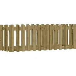 vidaXL Odlingslåda med staket-design 150x50x50 cm impregnerad furu