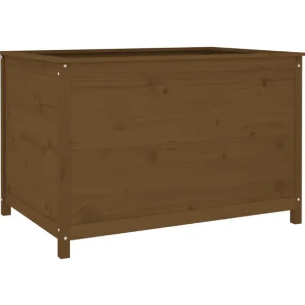 vidaXL Odlingslåda på ben 119,5x82,5x78 cm honungsbrun massiv furu