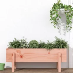 Sale Odlingslåda på ben 101x30x38 cm massivt douglasträ Planteringsbänkar