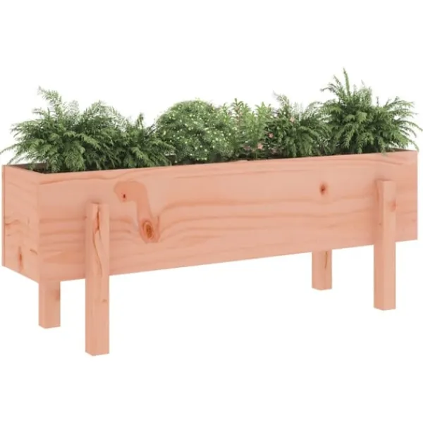Sale Odlingslåda på ben 101x30x38 cm massivt douglasträ Planteringsbänkar