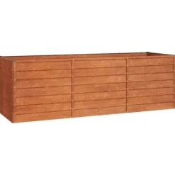 Best Odlingslåda rostig 240x80x77 cm rosttrögt stål Planteringsbänkar
