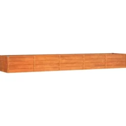 vidaXL Odlingslåda rostig 400x80x45 cm rosttrögt stål