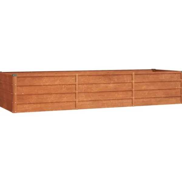 vidaXL Odlingslåda rostig 240x80x45 cm rosttrögt stål