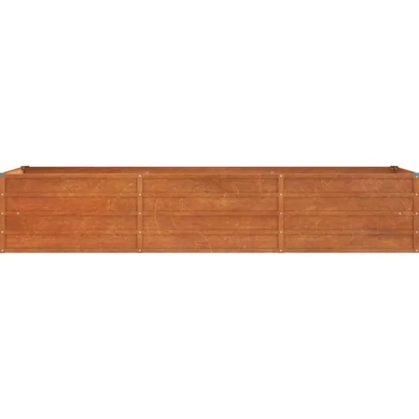 vidaXL Odlingslåda rostig 240x80x45 cm rosttrögt stål