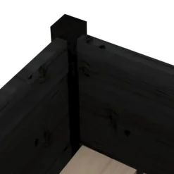 vidaXL Odlingslåda svart 70x70x70 cm massiv furu