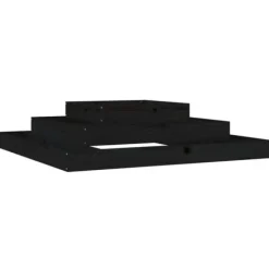 vidaXL Odlingslåda svart 110x110x27 cm massiv furu