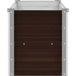 Outlet Odlingslåda upphöjd brun 100x40x45 cm galvaniserat stål Krukor & Växtbehållare