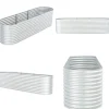 Outlet Odlingslåda upphöjd galvaniserat stål 320x80x81 cm silver - Upphöjd Odlingslåda - Upphöjda Odlingslådor - Home & Living Planteringsbänkar