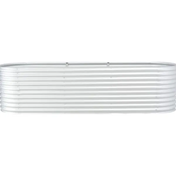 Outlet Odlingslåda upphöjd galvaniserat stål 320x80x81 cm silver - Upphöjd Odlingslåda - Upphöjda Odlingslådor - Home & Living Planteringsbänkar