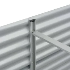Outlet Odlingslåda upphöjd galvaniserat stål 320x80x81 cm silver - Upphöjd Odlingslåda - Upphöjda Odlingslådor - Home & Living Planteringsbänkar